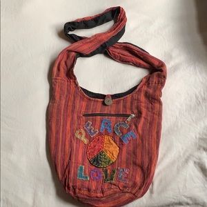 PEACE AND LOVE CROSSBODY BAG